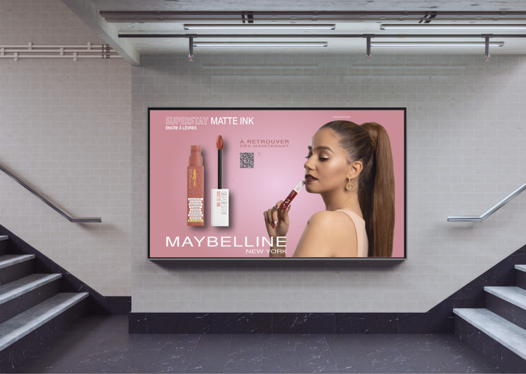 affiche campagne maybeline lena situation métro