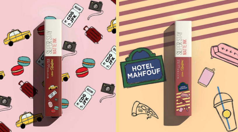 image de la campagne Lena situation et maybelline