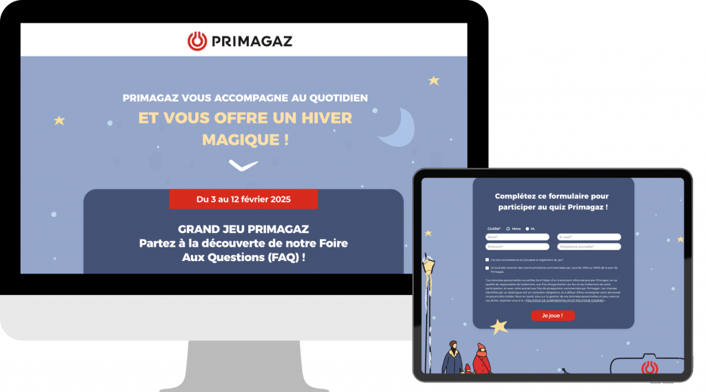 landing page jeu primagaz