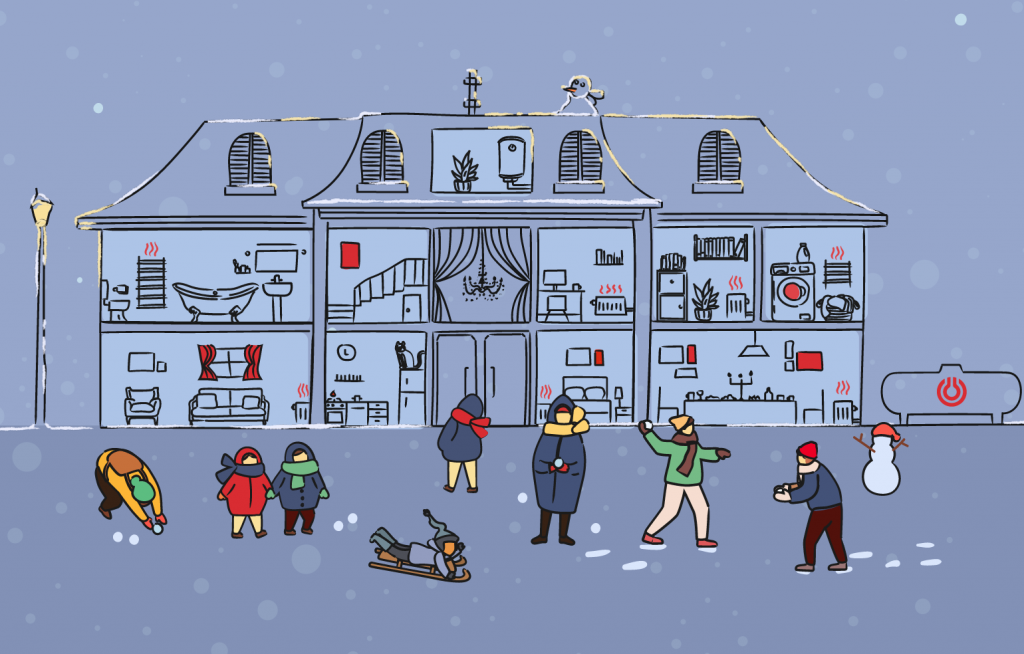 illustration de la maison primagaz enchante votre hiver 2025